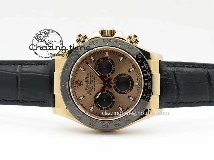 MiroTime 0315 Daytona 116515 Noob 1:1 Best Edition RG Black Dial On Black Leather Strap A NewStyle 3789